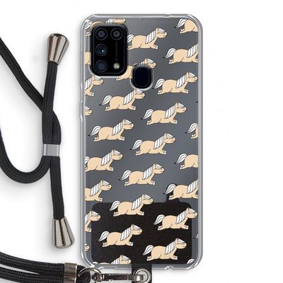 Ponys: Samsung Galaxy M31 Transparant Hoesje met koord