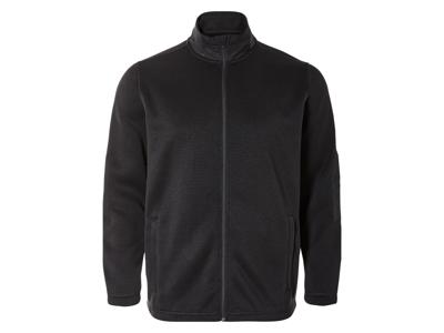 LIVERGY Heren fleecevest - Plus size (XXXL (64/66), Zwart)