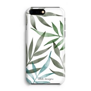 Tropical watercolor leaves: iPhone 8 Plus Volledig Geprint Hoesje