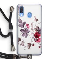 Mooie bloemen: Samsung Galaxy A40 Transparant Hoesje met koord