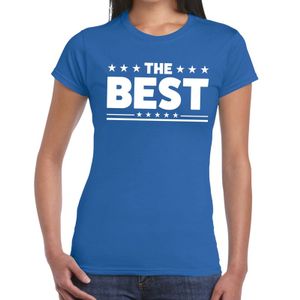 The Best tekst t-shirt blauw dames