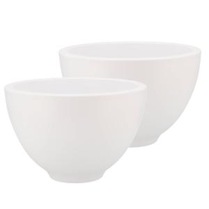 DK Design Bloempot/plantenpot - 2x - Vinci - wit mat - voor kamerplant - D18 x H27 cm