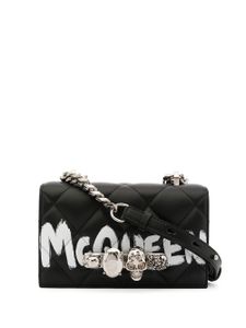 Alexander McQueen mini sac à bandoulière Jewelled - Noir