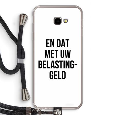 Belastinggeld: Samsung Galaxy J4 Plus Transparant Hoesje met koord