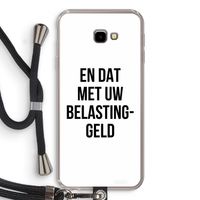 Belastinggeld: Samsung Galaxy J4 Plus Transparant Hoesje met koord Belastinggeld: Samsung Galaxy J4 Plus Transparant Hoesje met koord