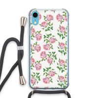 Kleine roosjes: iPhone XR Transparant Hoesje met koord