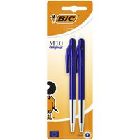 Balpen Bic M10 blauw medium blister ÃƒÆ’ 2st - thumbnail