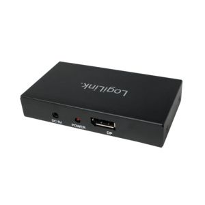 LogiLink 2 poorten DisplayPort-splitter Ultra HD-geschikt 3840 x 2160 Pixel Zwart