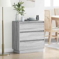 Nachtkastje met lade met Grijs 71 x 34,5 x 75 cm Bewerkt hout