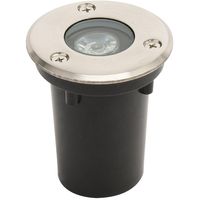 LED Grondspot - Aruz - Inbouw Rond - 1W - Waterdicht IP67 - Natuurlijk Wit 4000K - Rond - Mat Chroom - RVS