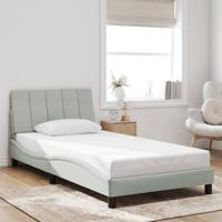 Bedframe zonder matras 100x200 cm fluweel lichtgrijs