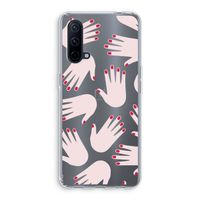 Hands pink: OnePlus Nord CE 5G Transparant Hoesje