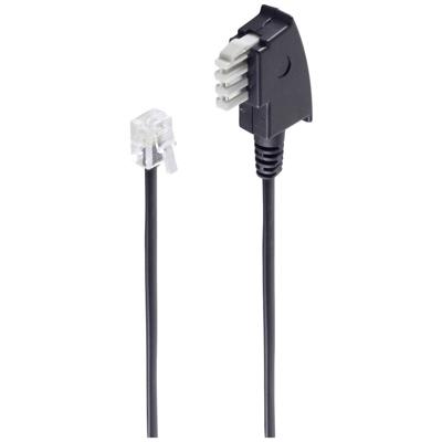 Shiverpeaks Fax Aansluitkabel [1x Telefoonstekker Duitsland (TAE-N) - 1x RJ11-stekker 6p4c] 6 m Zwart