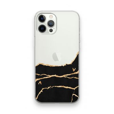 Gouden marmer: iPhone 12 Pro Transparant Hoesje