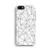 Geometrische lijnen zwart: Volledig geprint iPhone SE 2020 Hoesje