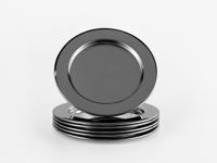 ECHTWERK Tafel accessoires (decoratieve glazen onderzetter 6t, Zwart, 6-delig)