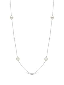 Yoko London collier en or blanc 18ct orné perles d'Akoya - Argent