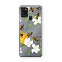 No flowers without bees: Samsung Galaxy A21s Transparant Hoesje