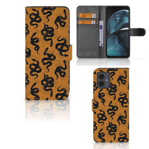 Telefoonhoesje met Pasjes voor Motorola Moto G14 Snakes