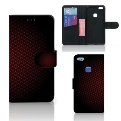 Huawei P10 Lite | Telefoon Hoesje | Geruit Rood