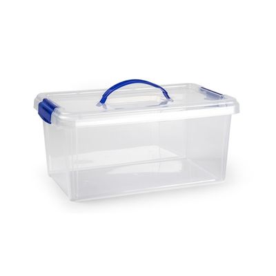 Opslagbak/organizer - met deksel - 10 liter - transparant