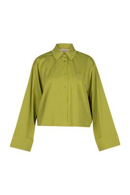 Erina poplin blouse - dark lime - 13478 Erina poplin blouse - dark lime - 13478