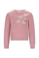 Le Chic winter sweater meisjes - roze - Odette - vlinders