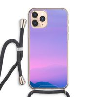 Sunset pastel: iPhone 11 Pro Max Transparant Hoesje met koord