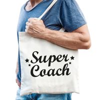 Katoenen cadeau tasje super coach   -