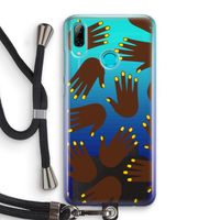 Hands dark: Huawei P Smart (2019) Transparant Hoesje met koord Hands dark: Huawei P Smart (2019) Transparant Hoesje met koord