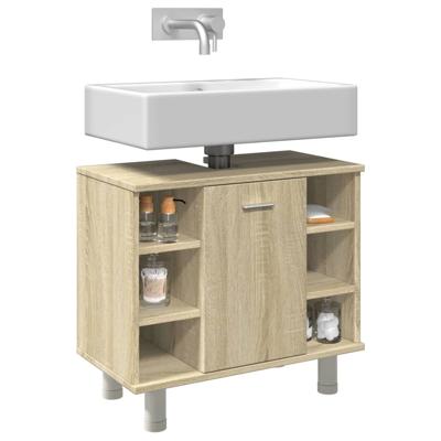 Badkamerkast 60x32x53,5 cm spaanplaat sonoma eikenkleurig