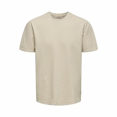 Heren-T-Shirt met Korte Mouwen Only & Sons Onskian Life Reg Seersucker Ss - Maat: L