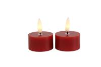Ledkaars Lyon 4x4x5.2 cm rood set van 2 - Countryfield