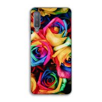 Neon bloemen: Samsung Galaxy A7 (2018) Transparant Hoesje