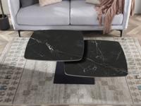 Draaibare salontafel SENNA zwarte steen