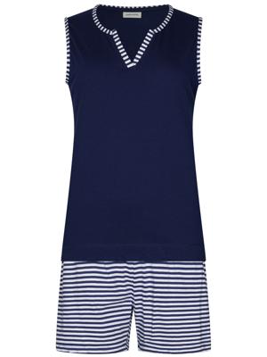 Duurzame gestreepte shortama Pastunette