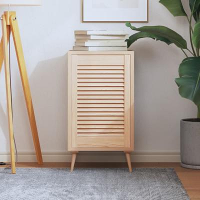 VidaXL Kastdeur met lamellen 61,5x39,4 cm massief grenenhout