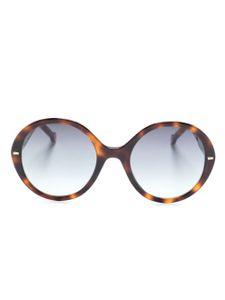 Carolina Herrera lunettes de soleil à effet écailles de tortue - Marron