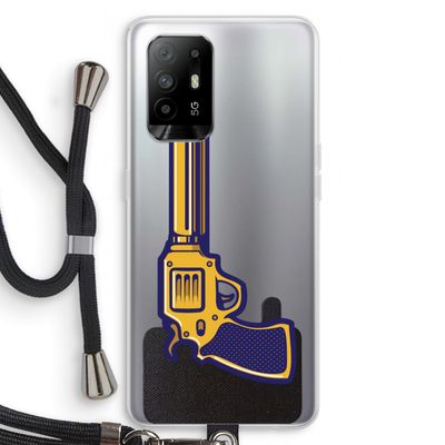 Pew Pew Pew: Oppo A94 5G Transparant Hoesje met koord