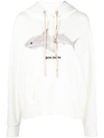 Palm Angels hoodie en coton à logo imprimé - Blanc