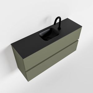 Toiletmeubel Mondiaz Ada | 100 cm | Meubelkleur Army | Lex wastafel Urban Midden | 1 kraangat