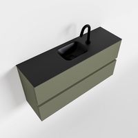 Toiletmeubel Mondiaz Ada | 100 cm | Meubelkleur Army | Lex wastafel Urban Midden | 1 kraangat