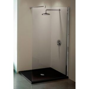 Novellini Kuadra inloopdouche H 137/140x200cm met muursteun 100cm chroom/helder kuadh140-1k