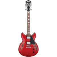 Ibanez Artcore AS7312 Transparent Cherry Red 12-snarige semi-akoestische gitaar - thumbnail