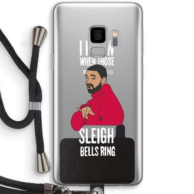Sleigh Bells Ring: Samsung Galaxy S9 Transparant Hoesje met koord