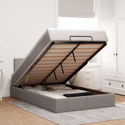 Ottoman bed met matras 120x200cm stof taupe