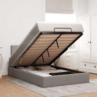 Ottoman bed met matras 120x200cm stof taupe