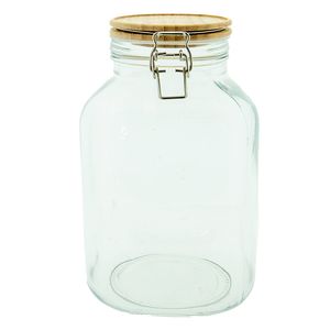 Clayre & Eef Voorraadpot 4100 ml Glas Voorraadbus Transparant Voorraadbus