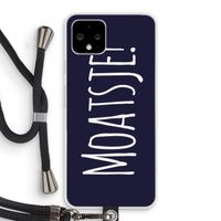 Moatsje!: Pixel 4 Transparant Hoesje met koord