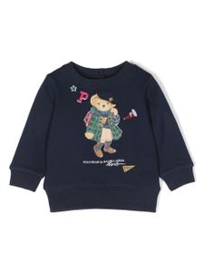 POLO RALPH LAUREN KIDS sweat à motif Polo Bear - Bleu